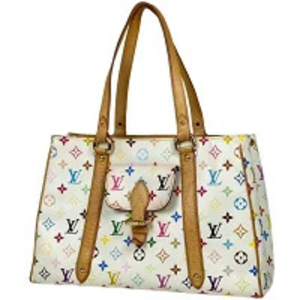 Louis Vuitton Aurelia Shoulder Bag Tote Monogram Multicolor Blanc White